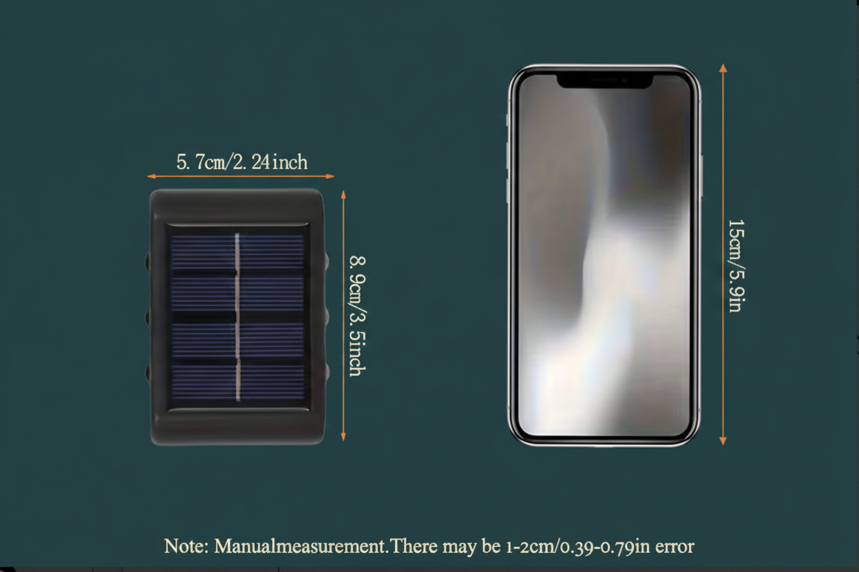 SolarGlow Size Card - Store Vibe