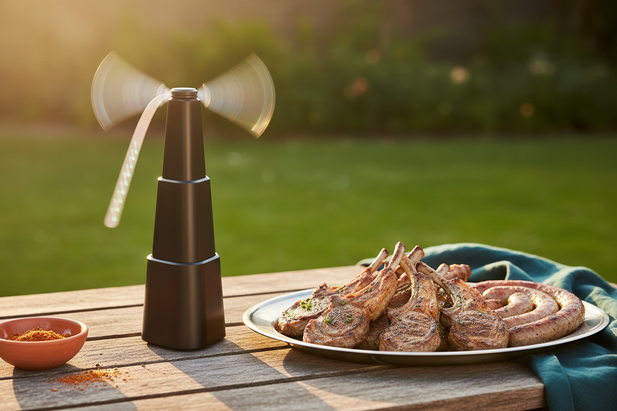 BraaiShield over braai meat