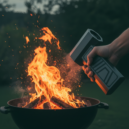 TurboMini Pro - Fanning Braai Fire Action Shot